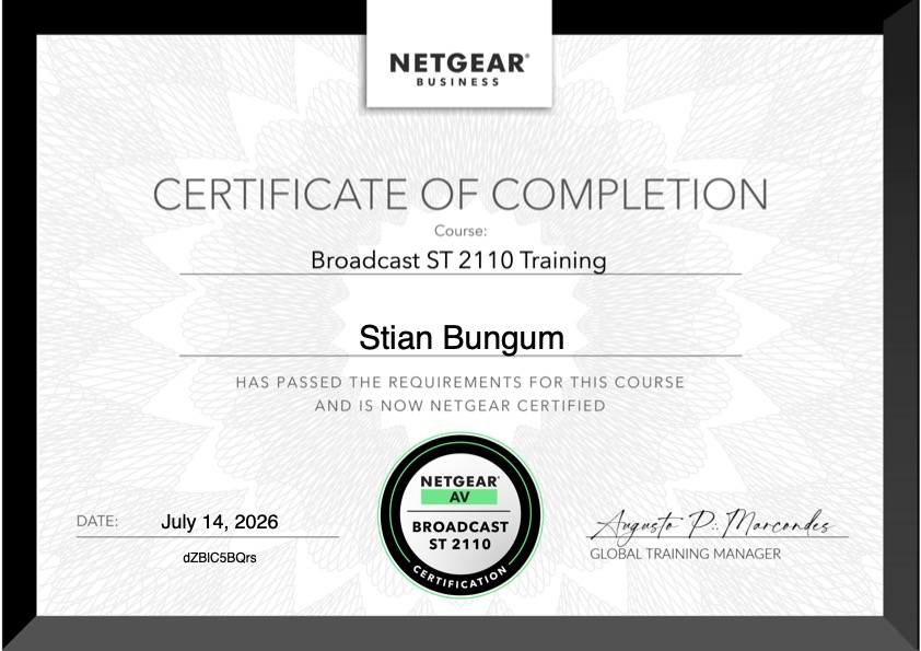 Broadcast ST 2110 — NETGEAR Business